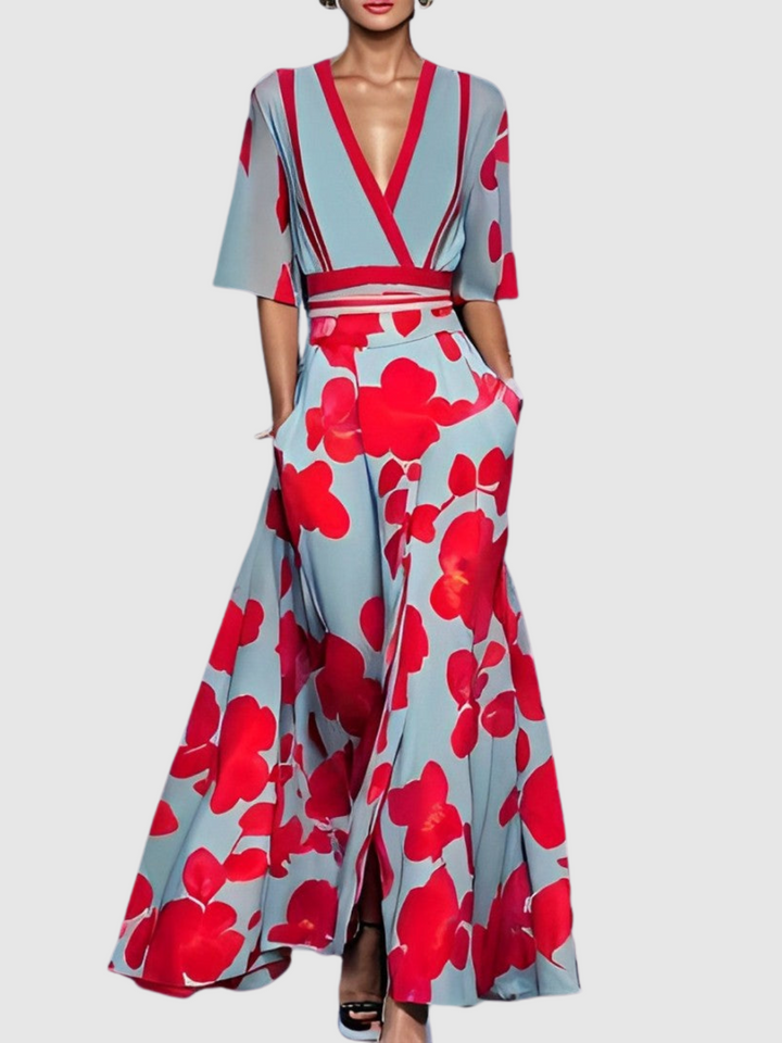 Dress | Elegant Floral Premium Fabric