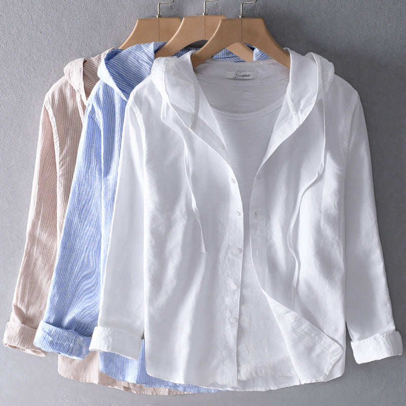 Filipa – Cotton Blouse with Hood