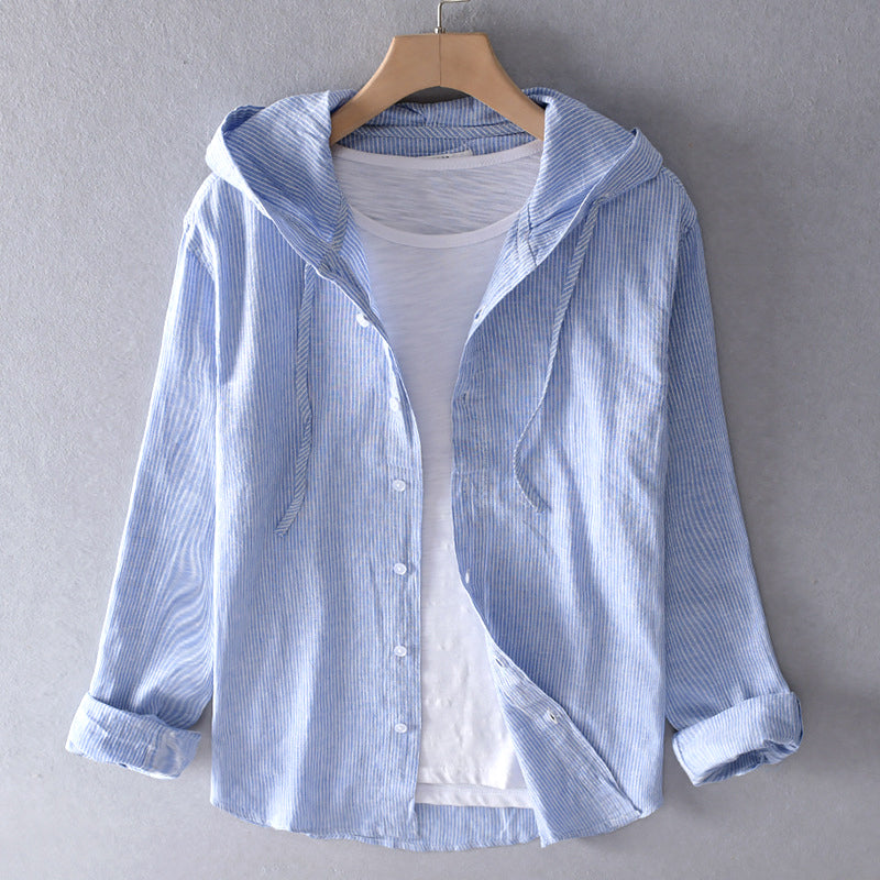 Filipa – Cotton Blouse with Hood