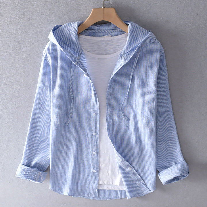 Filipa – Cotton Blouse with Hood